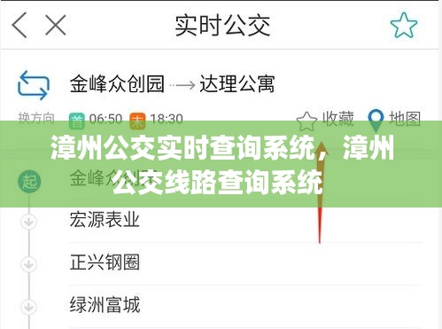 漳州公交实时查询系统，漳州公交线路查询系统 
