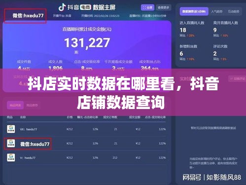 抖店实时数据在哪里看，抖音店铺数据查询 