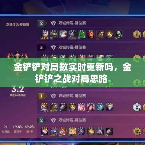 金铲铲对局数实时更新吗，金铲铲之战对局思路 