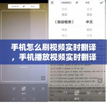 手机怎么刷视频实时翻译，手机播放视频实时翻译 