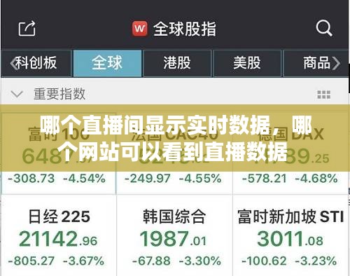 哪个直播间显示实时数据，哪个网站可以看到直播数据 