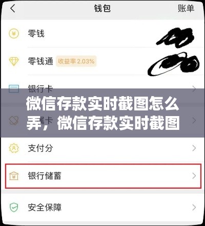 微信存款实时截图怎么弄，微信存款实时截图怎么弄的 