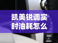 凯美锐调实时油耗怎么调，凯美瑞油耗显示设置 