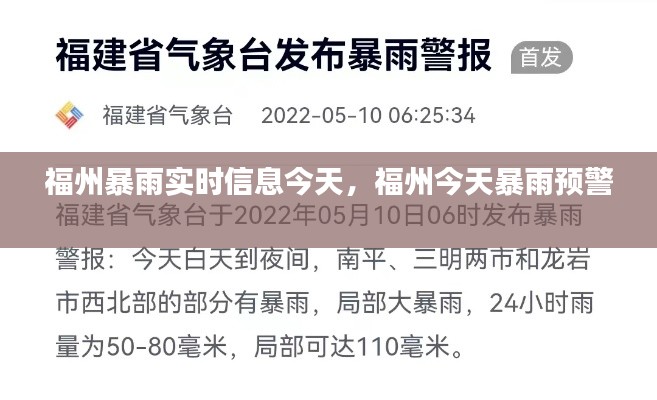 福州暴雨实时信息今天，福州今天暴雨预警 