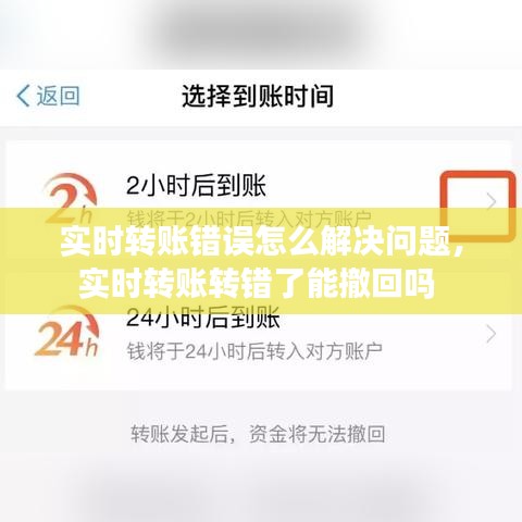 实时转账错误怎么解决问题，实时转账转错了能撤回吗 