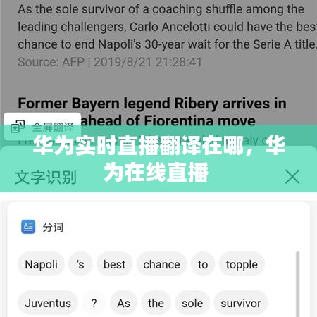华为实时直播翻译在哪，华为在线直播 