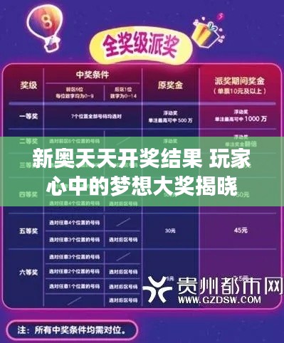 新奥天天开奖结果 玩家心中的梦想大奖揭晓