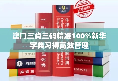 澳门三肖三码精准100%新华字典习得高效管理