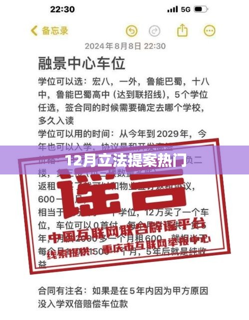 立法提案热点出炉，聚焦十二月热议议题