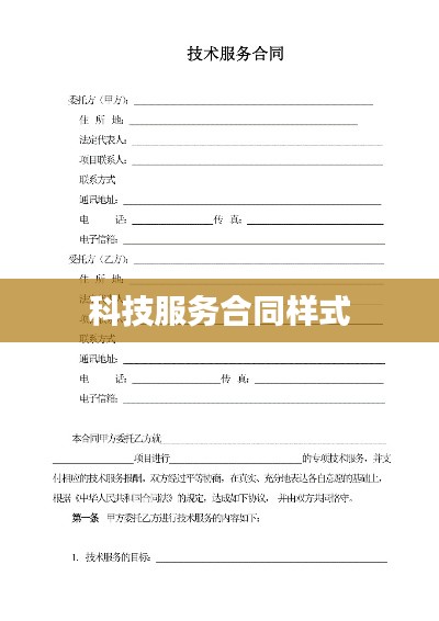 科技服务合同范本示例