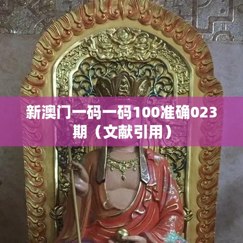 新澳门一码一码100准确023期（文献引用）