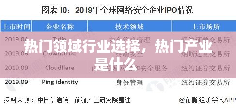 热门领域行业选择，热门产业是什么 