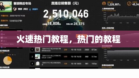 火速热门教程，热门的教程 