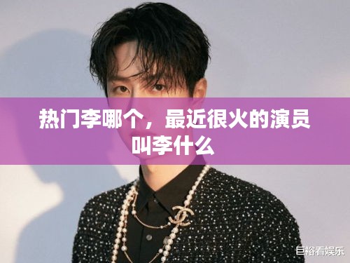热门李哪个，最近很火的演员叫李什么 