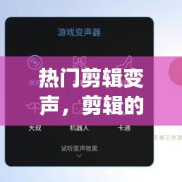 热门剪辑变声，剪辑的变声器怎么弄得 