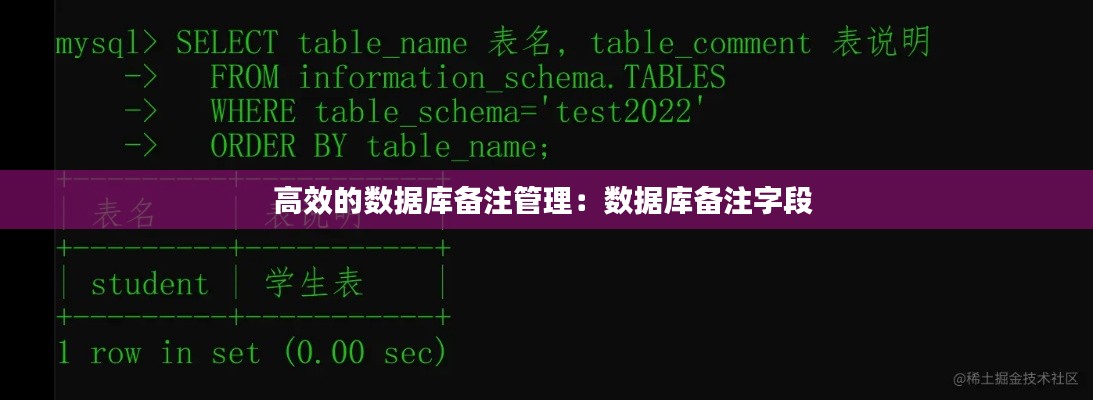 高效的数据库备注管理：数据库备注字段 