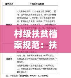 村级扶贫档案规范：扶贫档案方案 