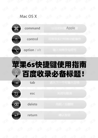 苹果6s快捷键使用指南，百度收录必备标题！