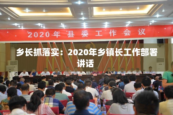 乡长抓落实：2020年乡镇长工作部署讲话 
