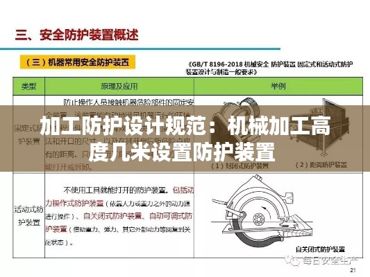 加工防护设计规范：机械加工高度几米设置防护装置 