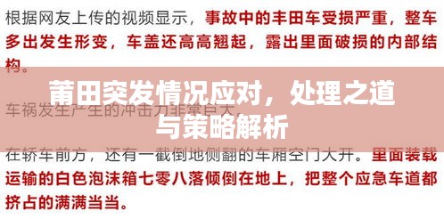 莆田突发情况应对，处理之道与策略解析