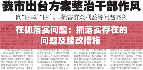 在抓落实问题：抓落实存在的问题及整改措施 