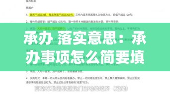 承办 落实意思：承办事项怎么简要填写 