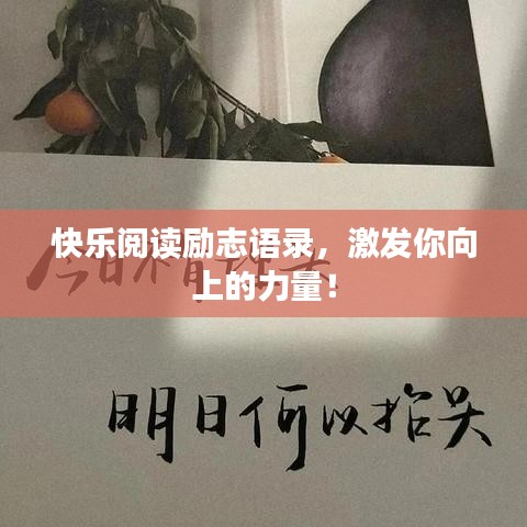 快乐阅读励志语录，激发你向上的力量！