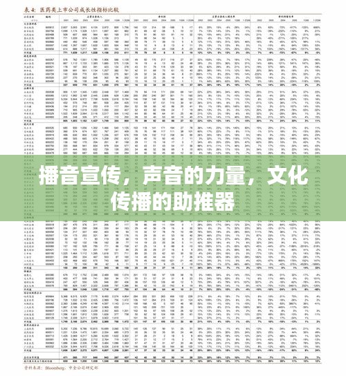 播音宣传，声音的力量，文化传播的助推器