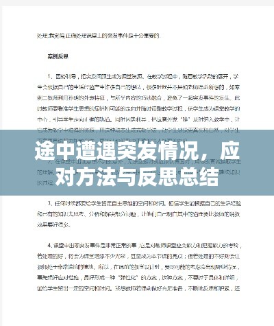 途中遭遇突发情况，应对方法与反思总结