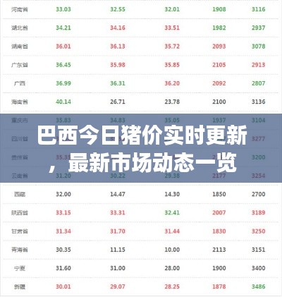巴西今日猪价实时更新，最新市场动态一览