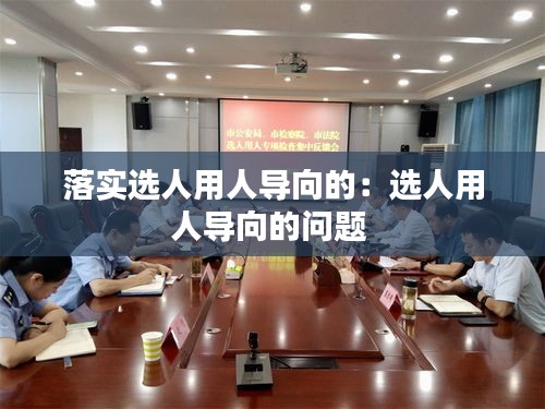 落实选人用人导向的：选人用人导向的问题 