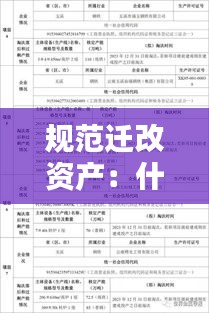规范迁改资产：什么是迁改项目 