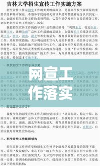 网宣工作落实：网宣工作计划 