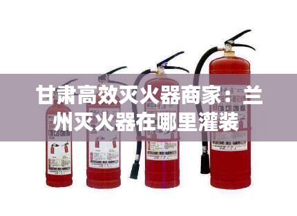 甘肃高效灭火器商家：兰州灭火器在哪里灌装 