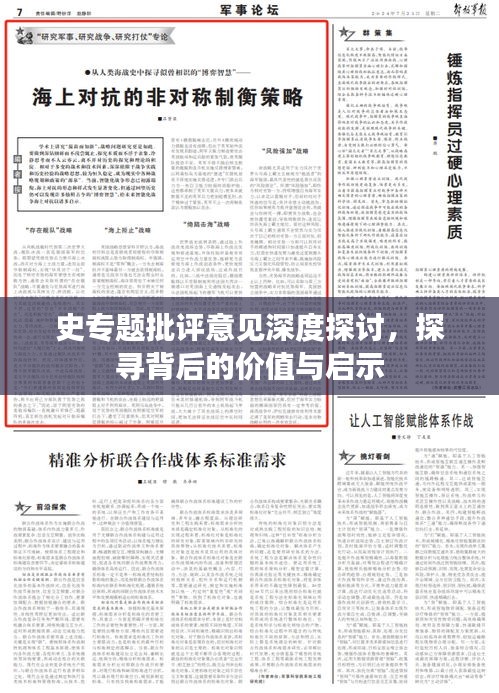 史专题批评意见深度探讨，探寻背后的价值与启示