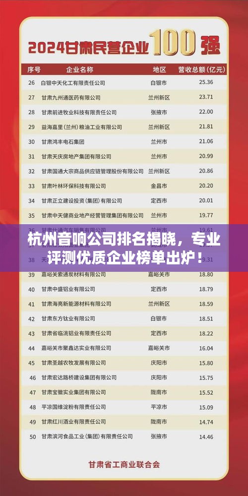 杭州音响公司排名揭晓，专业评测优质企业榜单出炉！