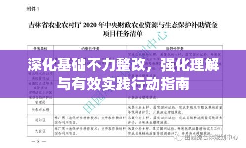 深化基础不力整改，强化理解与有效实践行动指南