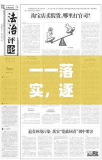 一一落实，逐项完成，卓越追求的坚韧之旅