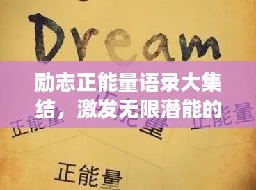 励志正能量语录大集结，激发无限潜能的力量编辑