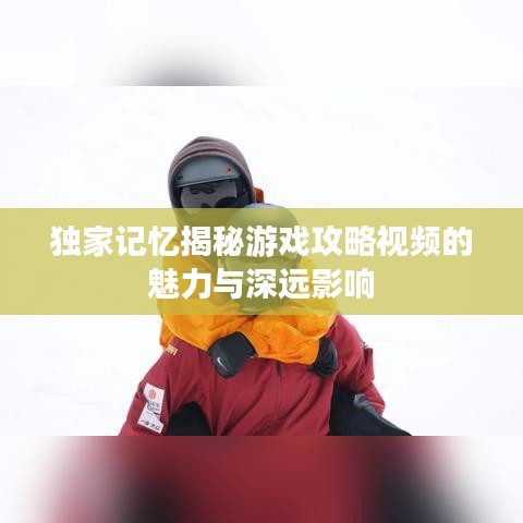 独家记忆揭秘游戏攻略视频的魅力与深远影响