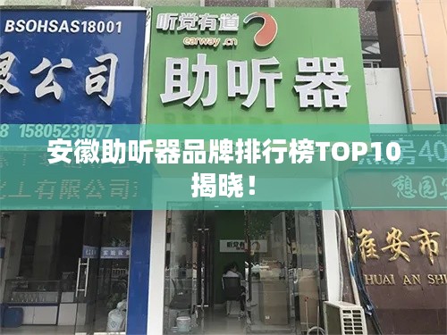 安徽助听器品牌排行榜TOP10揭晓！