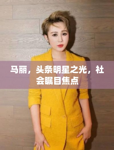 马丽，头条明星之光，社会瞩目焦点