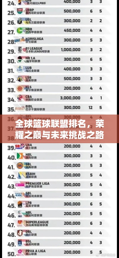全球篮球联盟排名，荣耀之巅与未来挑战之路
