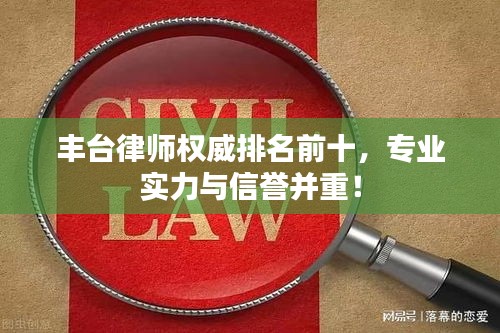 丰台律师权威排名前十，专业实力与信誉并重！