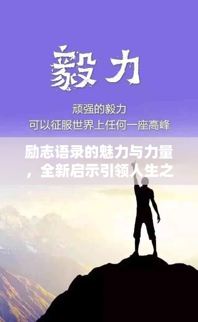 励志语录的魅力与力量，全新启示引领人生之路