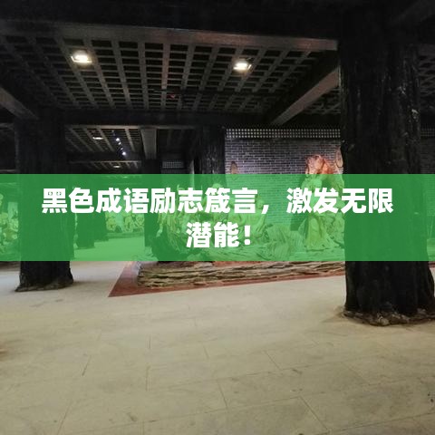 黑色成语励志箴言，激发无限潜能！