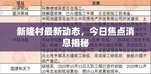 新隆村最新动态，今日焦点消息揭秘