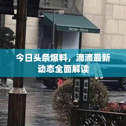 今日头条爆料，滴滴最新动态全面解读