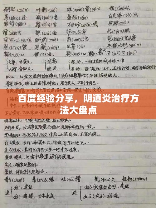 百度经验分享，阴道炎治疗方法大盘点